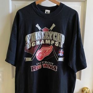 1998 Starter Detroit Red Wings Stanley Cup Champs shirt